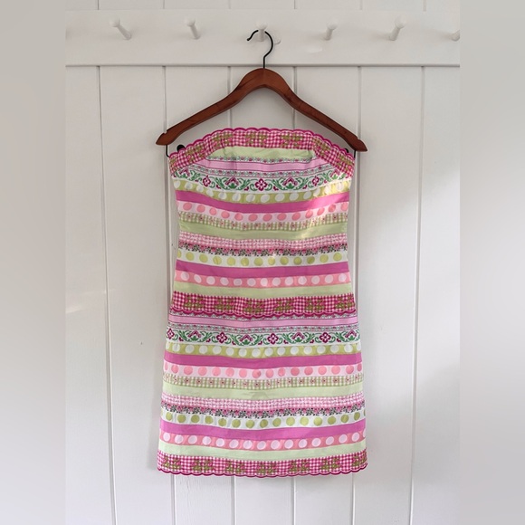 Lilly Pulitzer Dresses & Skirts - Lilly Pulitzer Vintage White Label Ribbon Dress Pink Green Strapless Mini Rare
